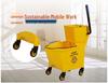 White Cloud Heavy-Duty Hands-Free Mop Bucket with Squeeze Water Extractor
