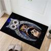 Niedlicher Eulen-Print Teppich, Rutschfeste Fleckenbeständige Fußmatte für Schlafzimmer Garderobe Wohnzimmer, Lichtbeständige Innen-Außen-Dekoration