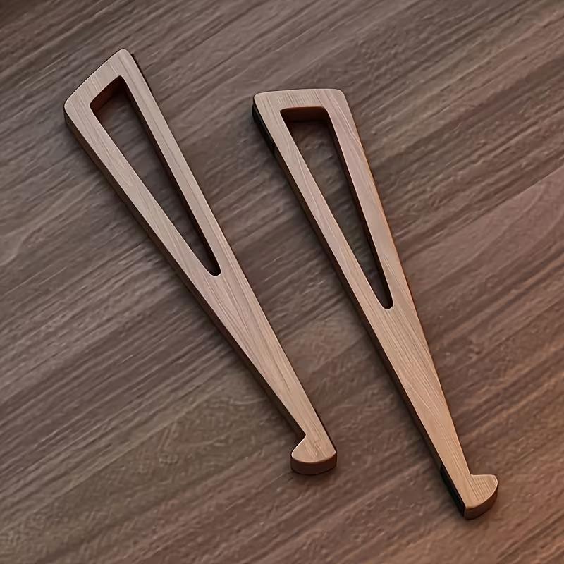 

Portable Foldable Wooden Laptop Stand - Ergonomic 12° Adjustable Angle, Compact Bamboo Desktop Riser for Tablets and Notebooks