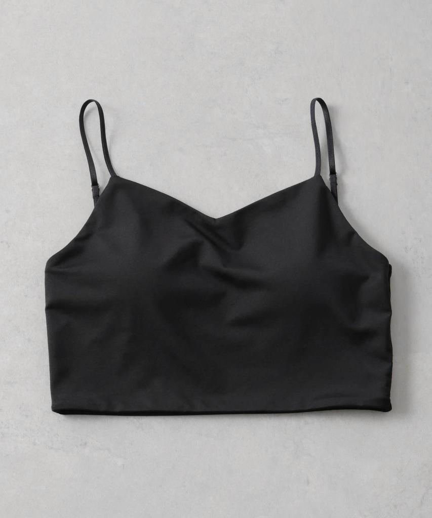 Nano Universe Stretch Punch Bra Top with Size Cups, Women's, M, 010, Black, 669-5124317