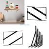 B0KB Strong Black Coated Wall Brackets Shelf For Heavy Loads Cold Rolled Steels Easy Mounting In Bedrooms Closets