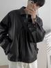 Men's Retro Leather Jacket: High-End Autumn/Winter Streetwear, Korean Style, Cool Lapel, Loose Fit Motorcycle Jacket