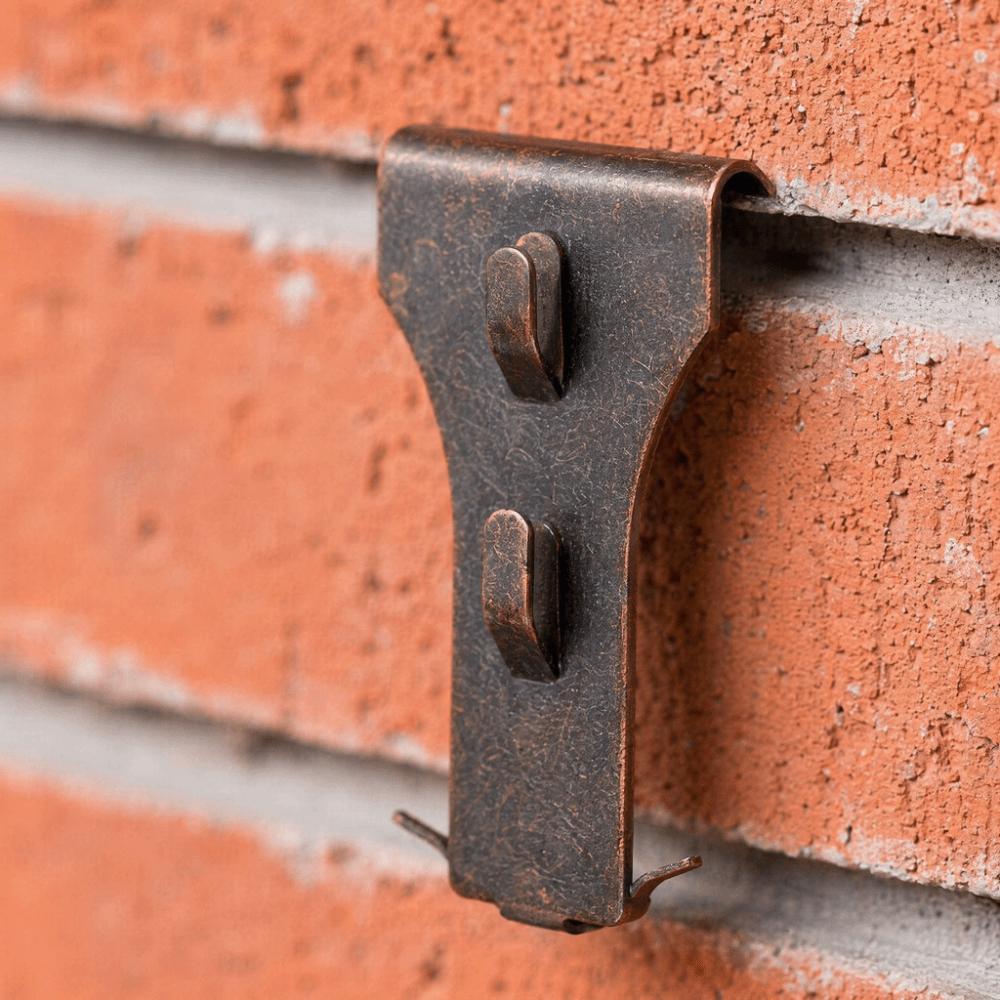 4pcs Sliding Design Brick Hanger Clip Metal Construction Brick Wall Hanger Outdoor Use