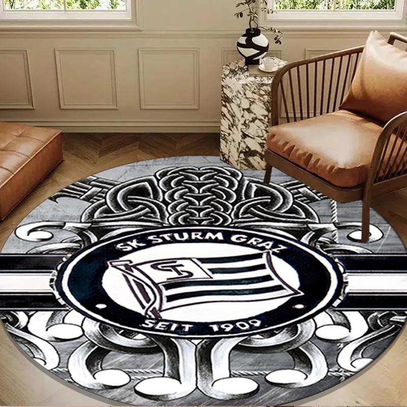 1PC Rug Sturm Graz Crest Emblem Round Mat Home Decor, Chair Rug For livingroom,Bedroom, Doormat Home Decor Birthday Gift Christmas Gifts