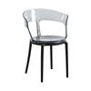 Transparent Dining Chairs for Kitchen Furniture Crystal Colorful Backrest Acrylic Makeup Chair Simple Apartment Plastic Chair