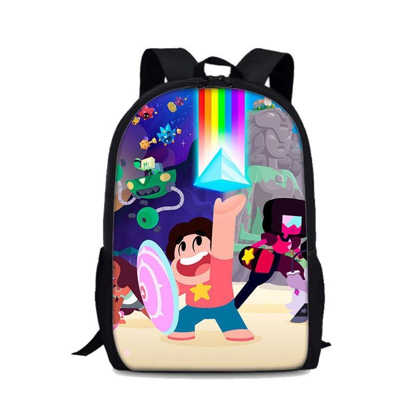 Girlsiii Shoes Unisex Kids Steven Universe Cartoon Anime School Bag For Primary And Secondary School Students Children's Backpack