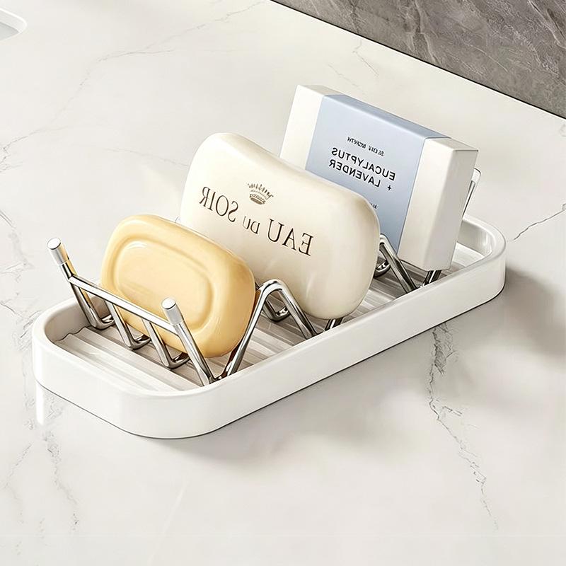 W-shaped Stainless Steel Soap Dish Rack for Bathroom