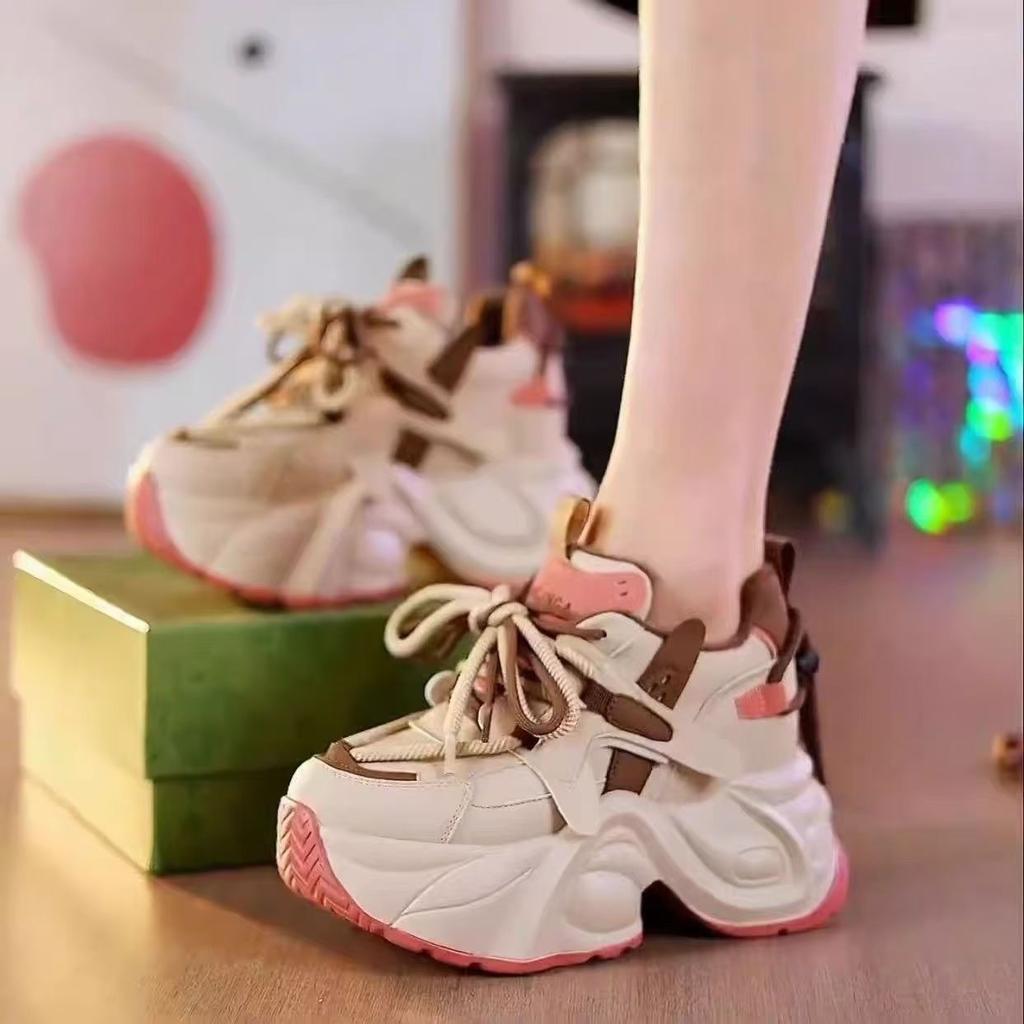 Top Selling 8CM Height Increasing Dad Shoes for Women, Spring  New Versatile Casual Shoes, Thick Soled Women's Shoes