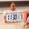 Mini Capybara Alarm Clock Cartoon Desktop Clock Cute LED Digital Clock  Student Dormitory