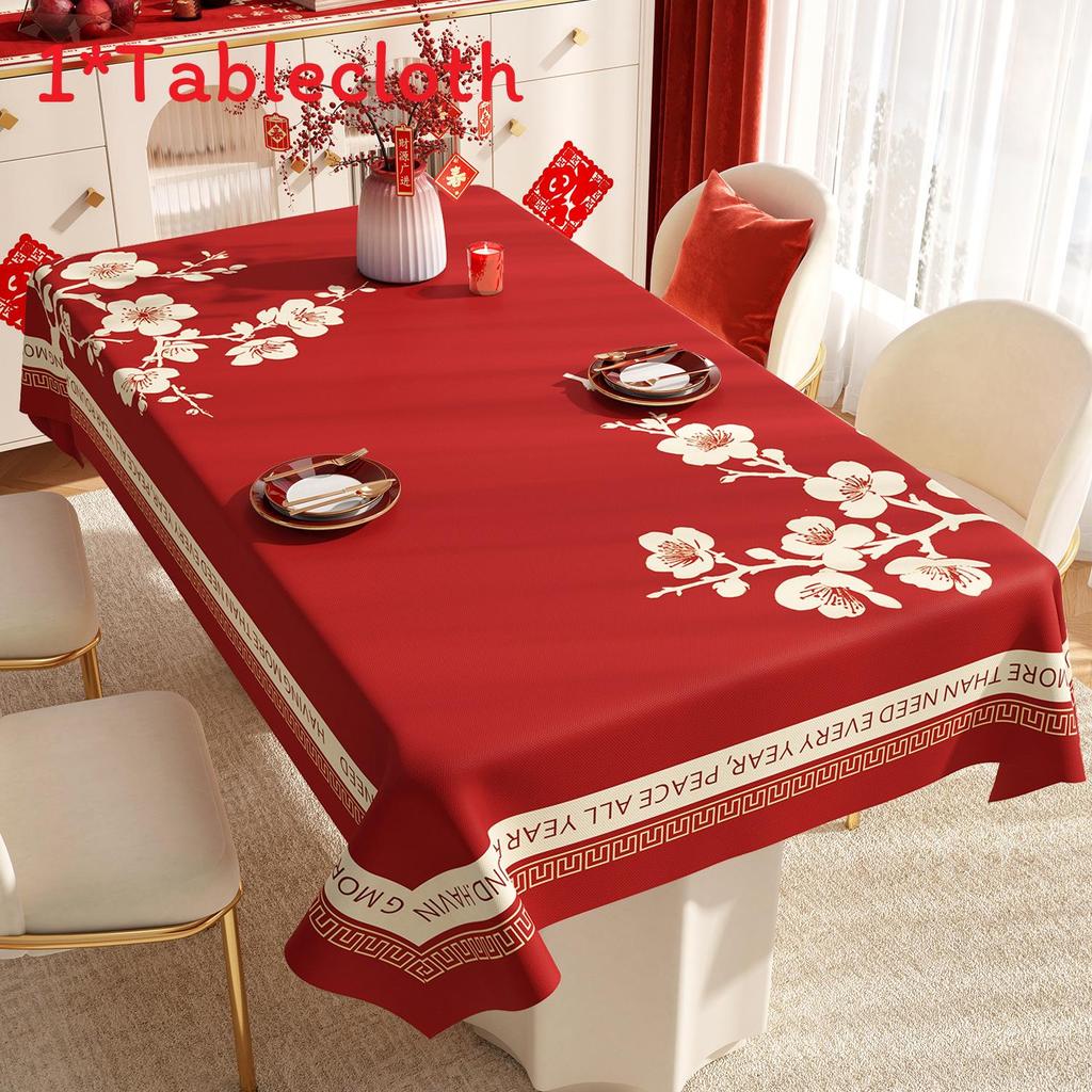 New Year Style Pvc Table Cover With Antioil Waterproof Material For Living Room Table Protection