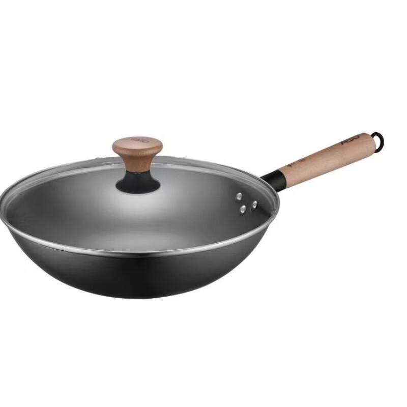 ASD Cast Iron Non-Coated Stir-fry Pan