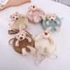 Summer Children Cute Bear Straw Hat Baby Travel Sun Hat Girl Princess Beach Bucket Hat