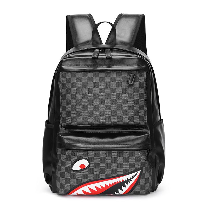 Li Shen Plaid Multi-functional Laptop Backpack