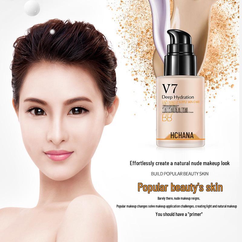 Han Chan V7 Lazy Nude Moisturizing BB Cream Cushion Foundation