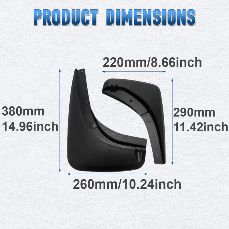 Fender Mudflaps Mud Flaps Guard Mudguards for Jeep Renegade 2015-2024 Black