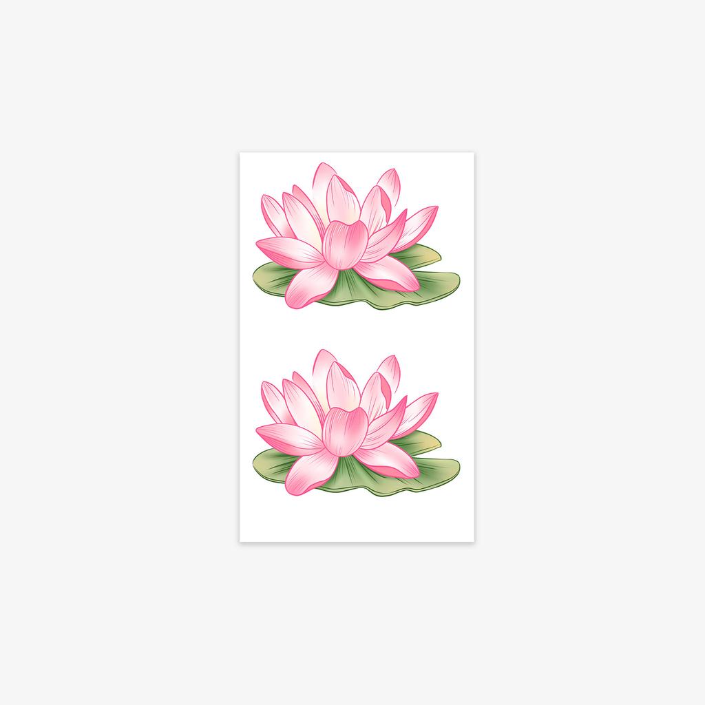 Premium Sense Small Fresh Simple Retro Lotus Lotus Arm Tattoo Sticker