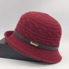 Woolen Bucket Hat Women's Autumn and Winter Bow Korean Version Versatile Japanese Dome Basin Hat British Retro Top Hat Tide