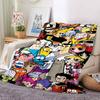 1Pc Anime Character Mashup Poster Flannel Fleece Blanket Soft Warm Throw Blanket For Sofa Bed Couch Home Decor Travel Nap Blanket Xmas Gift Q1200