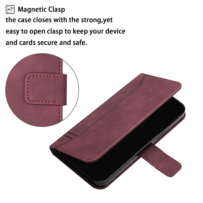 Matné PU kožené pouzdro na peněženku pro iPhone Samsung Xiaomi Huawei Embossed Quotes Flip Covers pro Samsung A12 A32 A52 A51 Redmi Note 10 9 8 7 9A 9C 9T