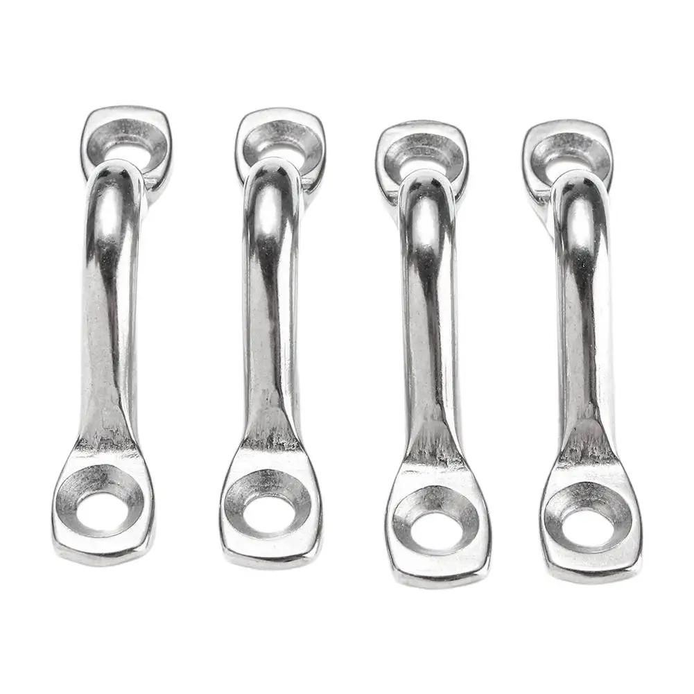 4pcs Handle 5mm Stainless Steel Wire Eye Strap Boat Canopy Tie Engines Hook Marine Accessories Down W0n2