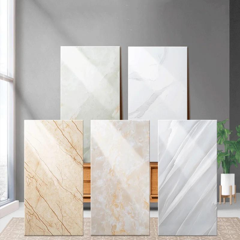 Marble Grain Wall Sticker Imitation Marble Wall Panels Diy Self-adhesive Waterproof Wallpaper For Home Bathroom Decoration