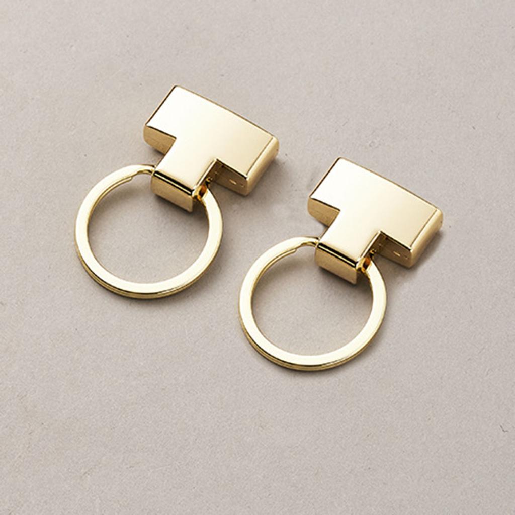 2pcs Metal O Ring Keychain Buckle Spring Hook, Bag Handbag Decor Connection Clasp DIY Hardware Accessories