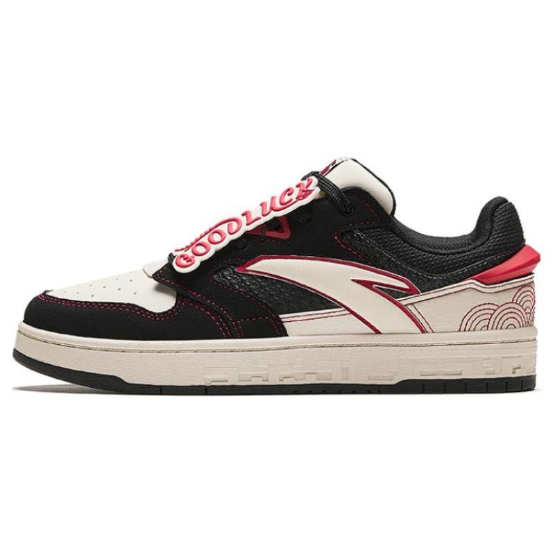 

Anta Street Naughty Anti-Slip Wear-Resistant Low-Top Skateboard Shoes Women s White Black Red Sneakers 122418051-10 38