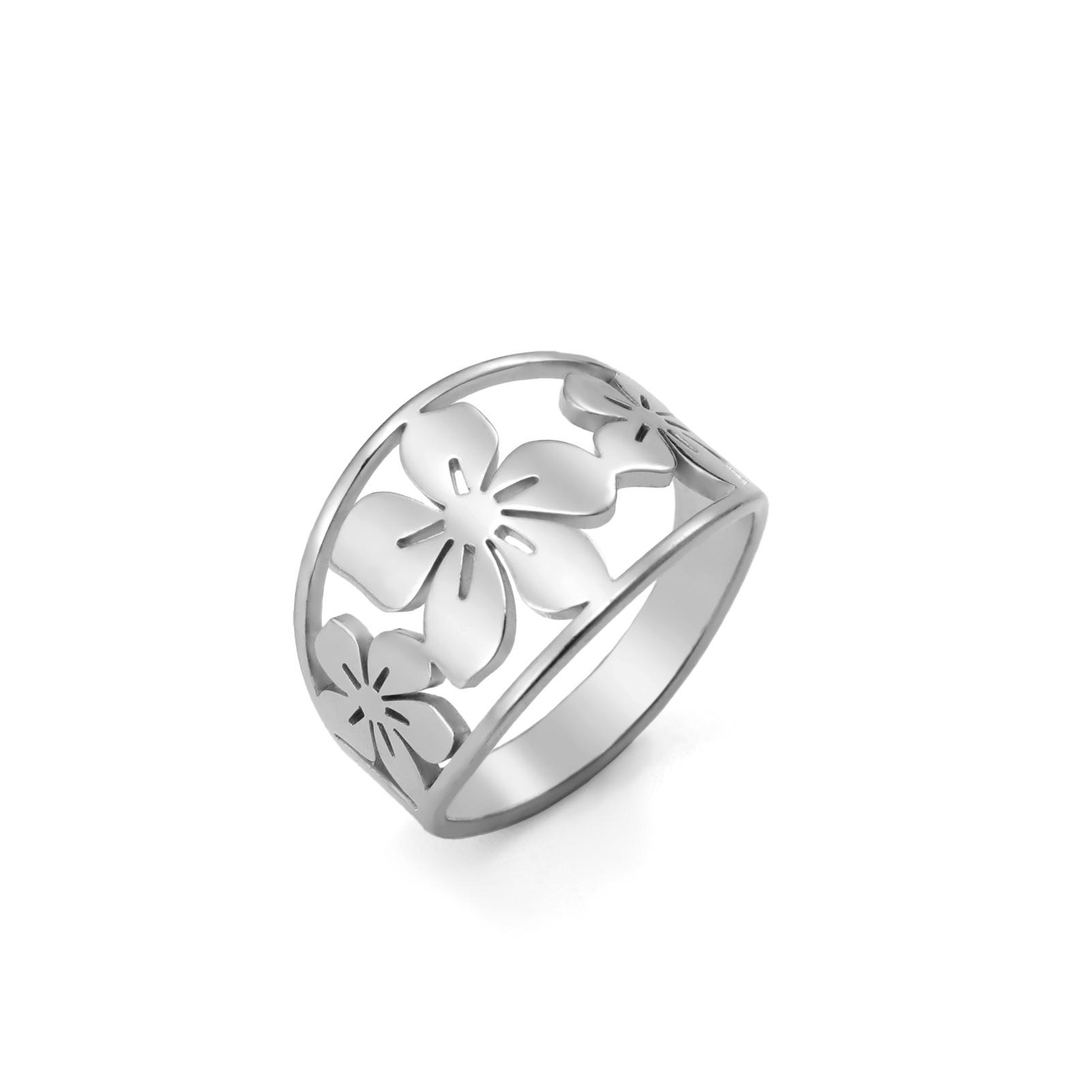 

Fashionable Hollow Out Cherry Blossom Flower Women s Ring Romantic Keepsake Anniversary Gift No. 7