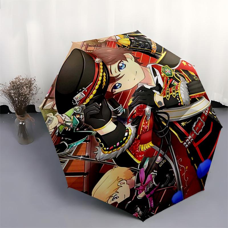 1pc Anime Character Inspired Outdoor Umbrella - Automatic Opening/Closing, 3-Fold Design, 8-Bone Frame, Perfect for Fans, Travel, Daily Use, and Gifts