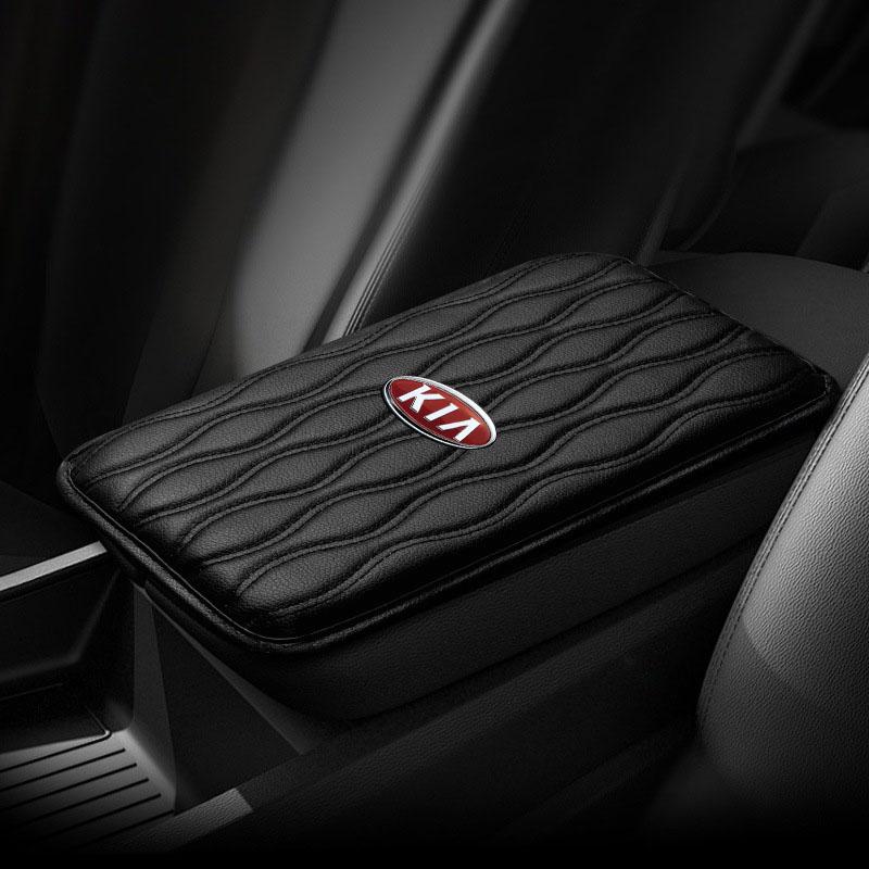 1Pcs Leather Auto Armrest Pads Protective Waterproof Hand Cushion For Kia Ceed Sorento Sportage Niro Optima Picanto Rio Morning Forte K8