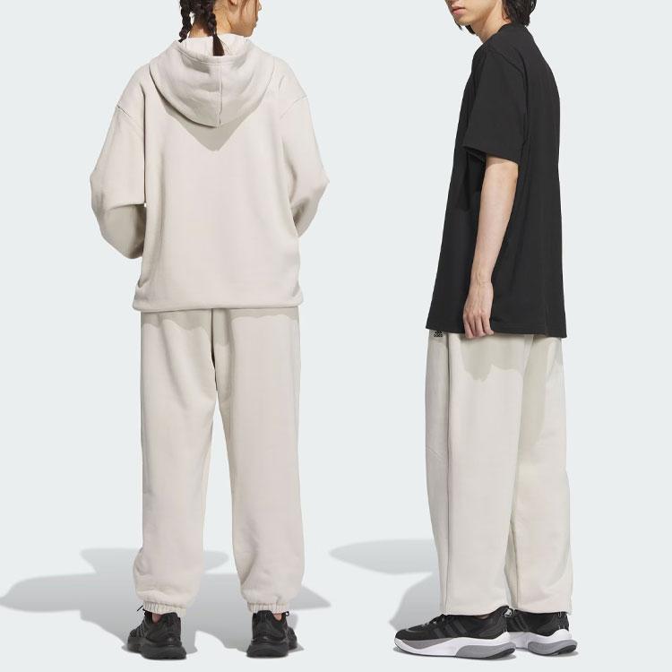 Adidas Logo Pants Solid Color Logo Fleece Thick Cuffed Loose Knit Sports Pants Unisex Pants Phosphor-Brown IV7602