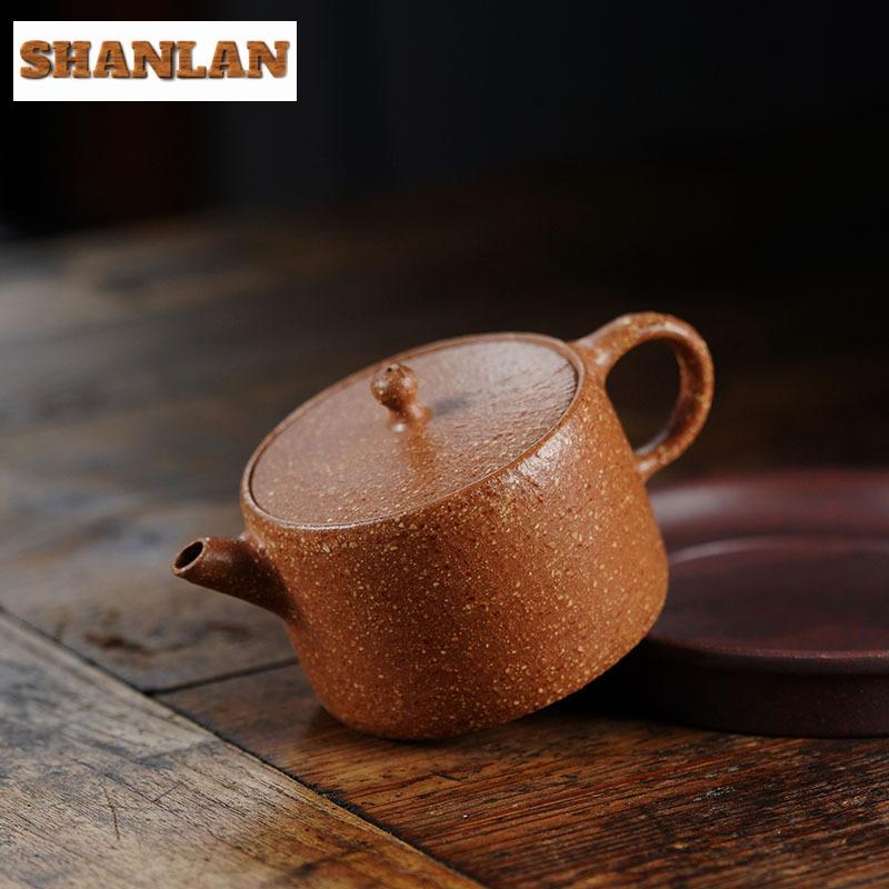 150ml Exquisite Yixing Purple Clay Teapots Famous Artists Handmade Jade Pillar Pot Raw Ore Coarse Sand Kettle Zisha Tea Set Gift