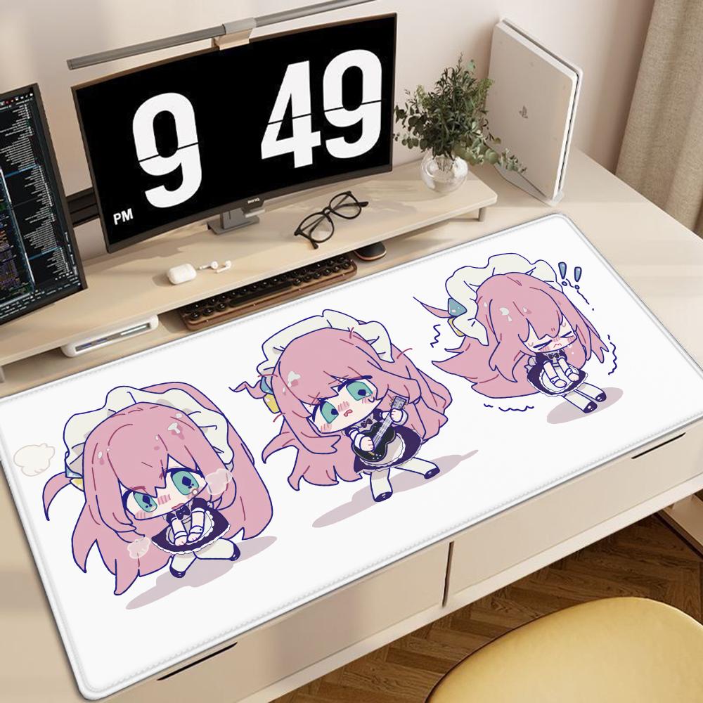 Bocchi The Rock Large Gaming Mousepad Game Rubber Computer Mouse Mat Anime HD Print Mouse Pad Gamer Locking Edge Accessories XXL