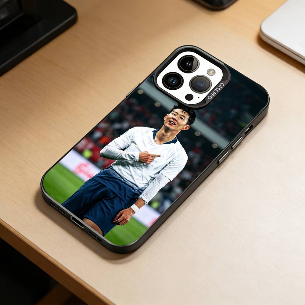 Football S-Son Heung-min Phone Case For iPhone 17,16,15,14,13,12,11 Plus,Pro Max,XS,Colorful Silver Phone case Funda Cover
