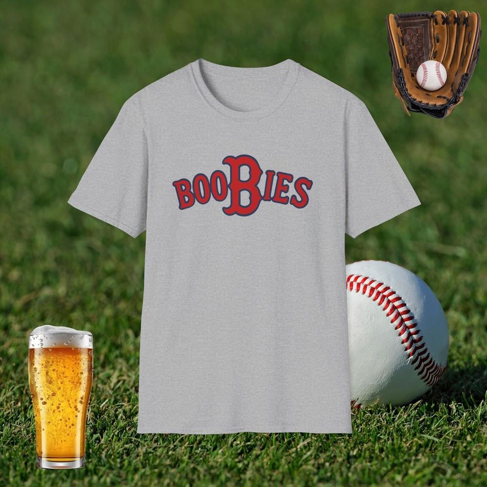 Boston Funny Baseball Boobies T-Shirt Gift for Sports Lovers Tee Sox Humor Unisex T-Shirt XXXXL