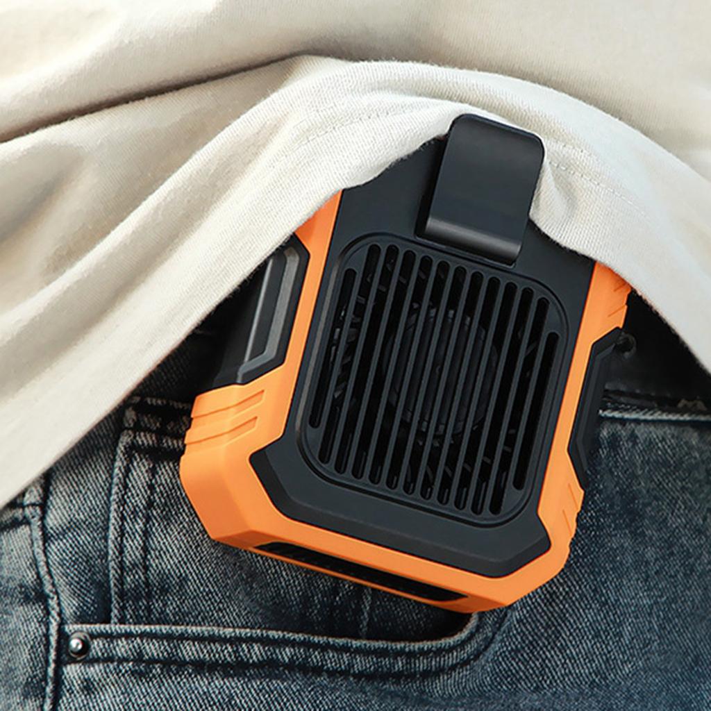 Hanging Neck/Waist Fan USB Mini Portable Rechargeable Fan Hands Free For Outdoor Camping Hiking Climbing Running Sports 6000mAh