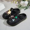 Women's Summer Casual Clogs Cute Cartoon Shoe Charms Height Increasing Non‑Slip Indoor Outdoor Slippers for Beach