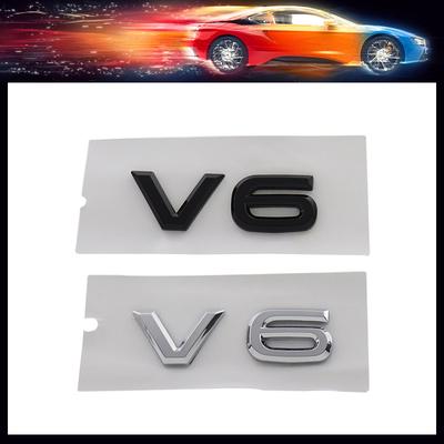 3D פרימיום ABS V6 לרכב פגוש תא מטען אחורי מכסה מנוע מדבקה סמל תג מדבקה