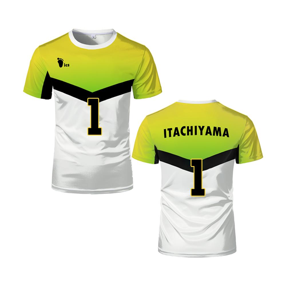 Japanese Anime Haikyuu Jersey Itachiyama Institute Kiyoomi Sakusa Fans Cosplay Tops Sports Gym Tees