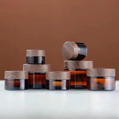 10/15/20/30/50/60G Dunkelbraune Glasflasche für Creme Separate Flasche Gesichtscreme Augencreme Schachtel Leerer Behälter Nachfüllbare Flaschen