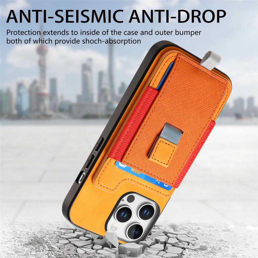 For iPhone 16 Pro Max Skin-Touch Case Leather+TPU Detachable Phone Case with Card Bag