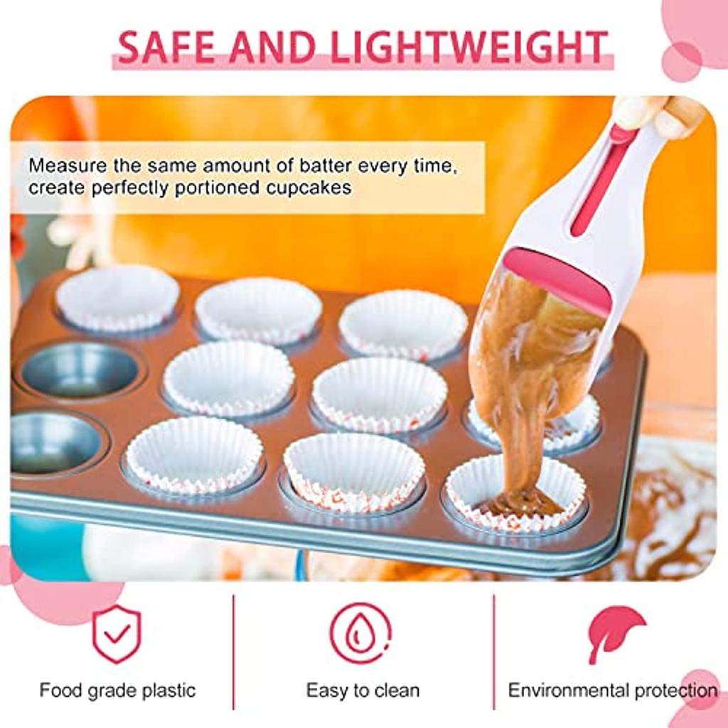 Effortless Baking with the Cupcake Scoop: BPA-Free Batter Dispenser with Measuring Function for Equal Amounts & Dishwasher Safe for Drip-Free Cleanup