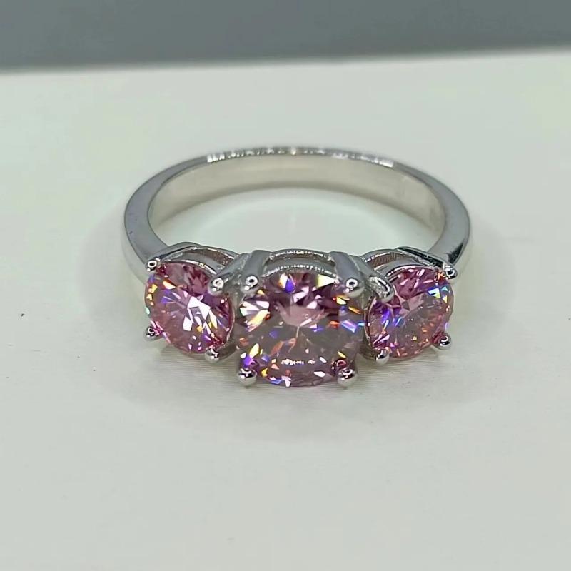 Sace Gems GRA-zertifizierter 2-Karat-Moissanit-Ring, VVS1-Labordiamant-Solitärring für Frauen, Verlobungsversprechen, Ehering, Schmuck