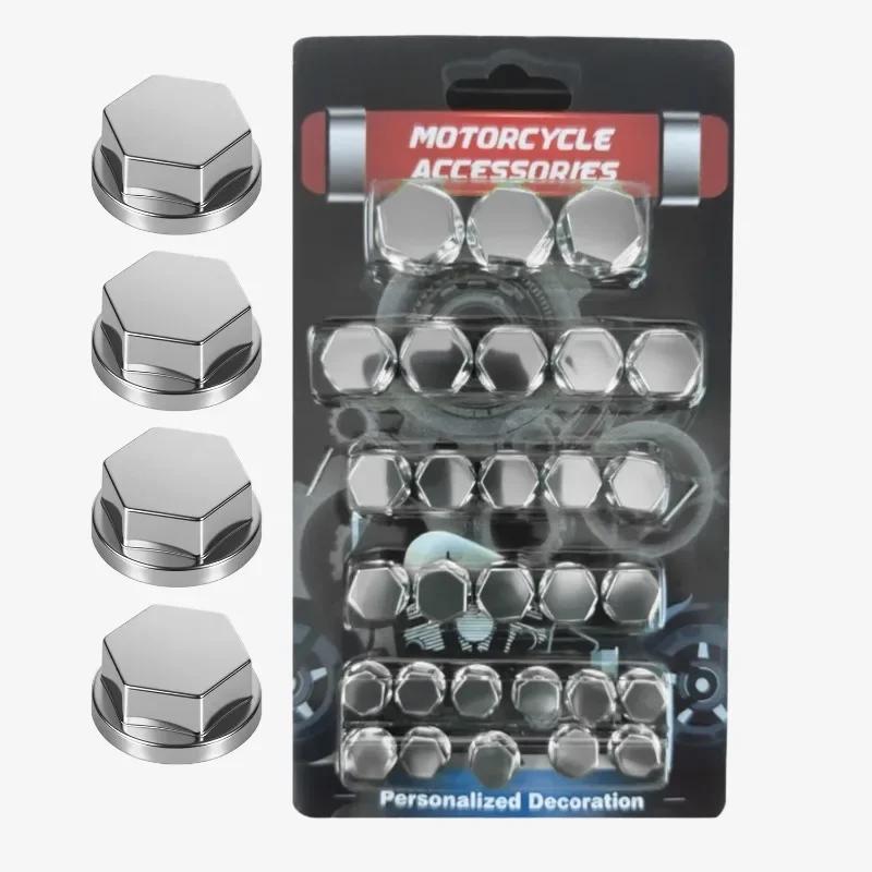 

30pcs Motorcycle Modification Colored Screw Nut Bolt Caps Cover Decoration Screw Cap Cover Set Modification Accessories