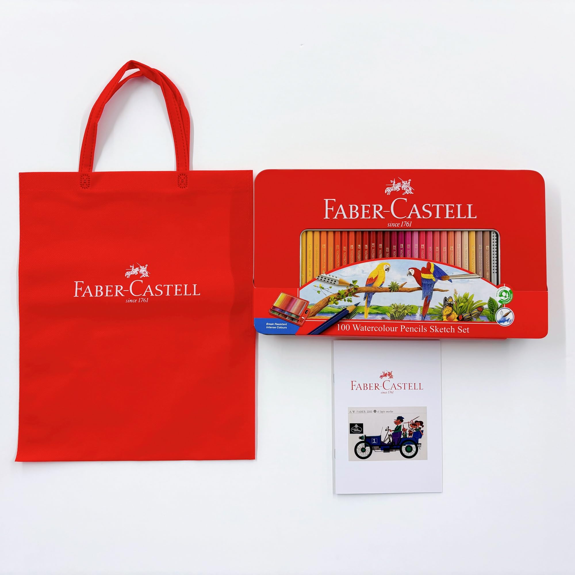 

watercolor pencil 100 color set tote bag with notebook 27132009 Faber-Castell