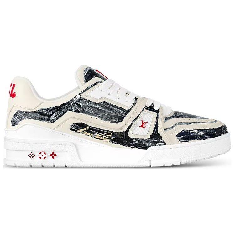 LOUIS VUITTON Trainer Low top Stylish Skateboarding Shoes Unisex Black 1ABLWE