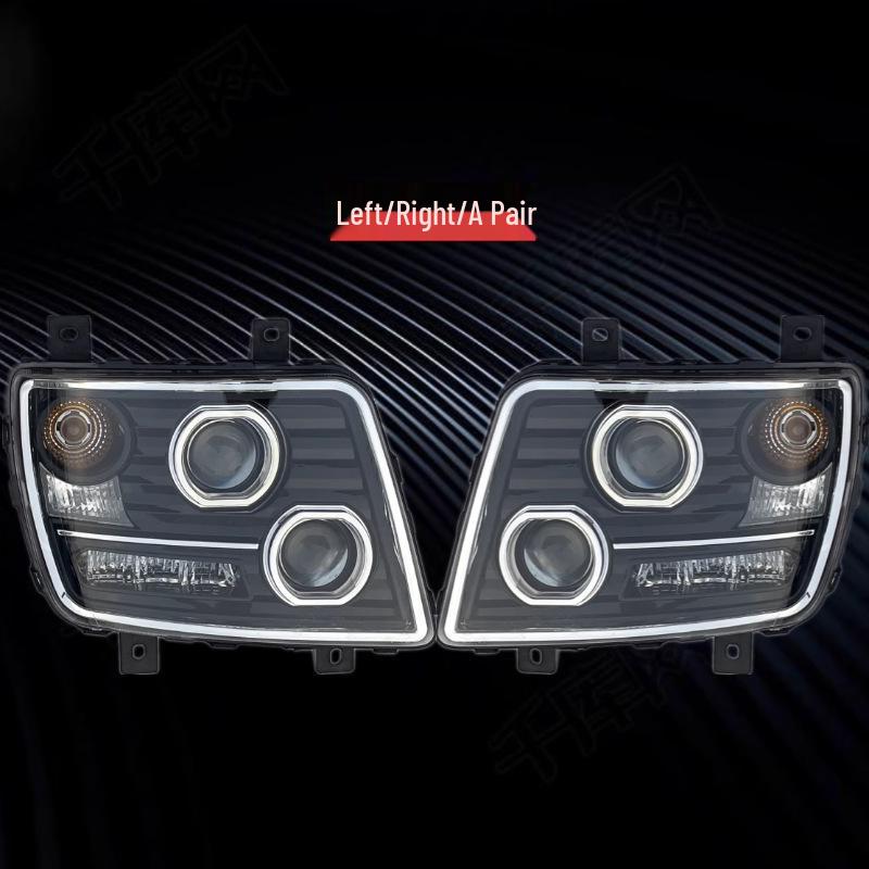 LED Headlight Assembly for Foton ETX2280 and Qibing 9/5 Series Dump Trucks - Super Bright