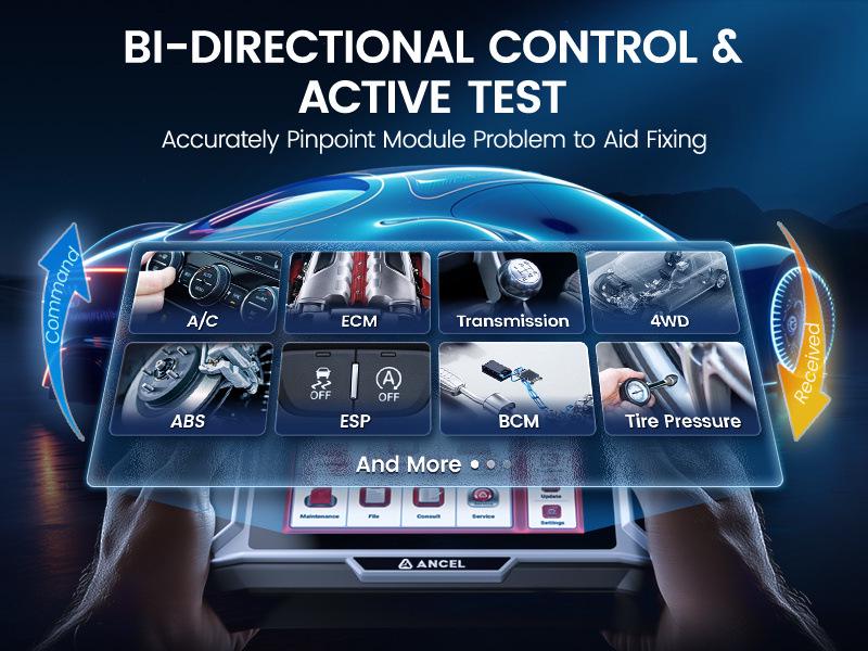 ANCEL DS160 OBDII Diagnostic Tool - All System Car Maintenance Version