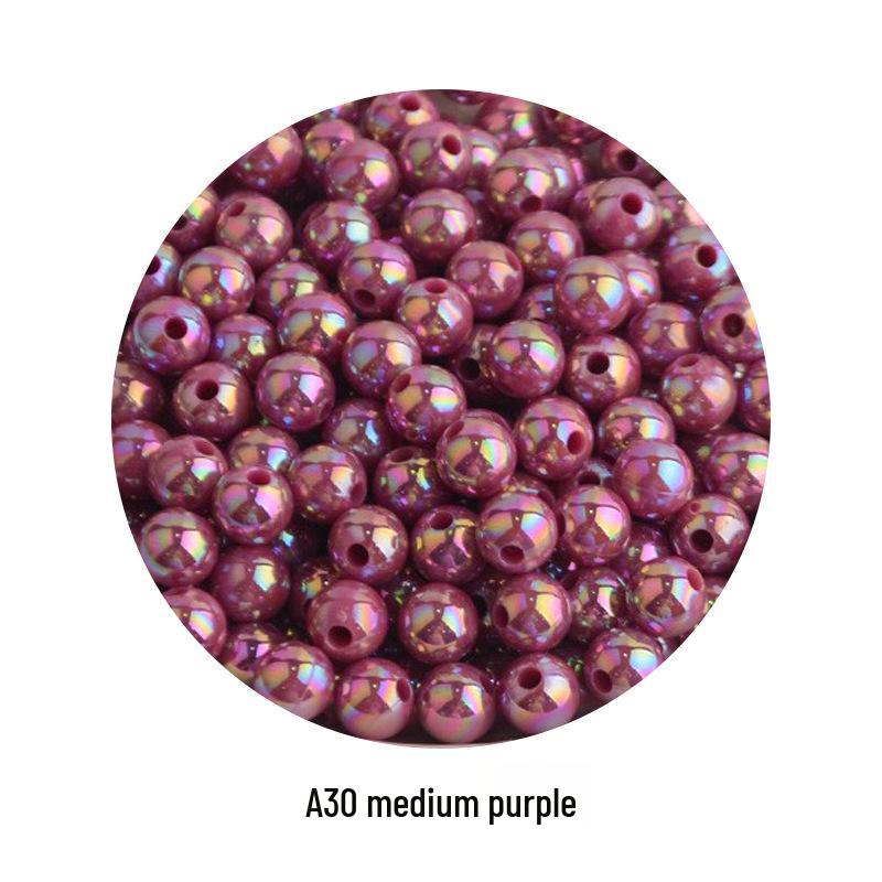 Iridescent AB Color Bubble Beads – Handmade for DIY Bracelets, Wedding Dress Accessories, and Imitation Pearls