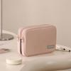 Portable Large Capacity Makeup Bag, Waterproof Toiletry Pouch with Compartments Wrinkle Cosmetic Organizer